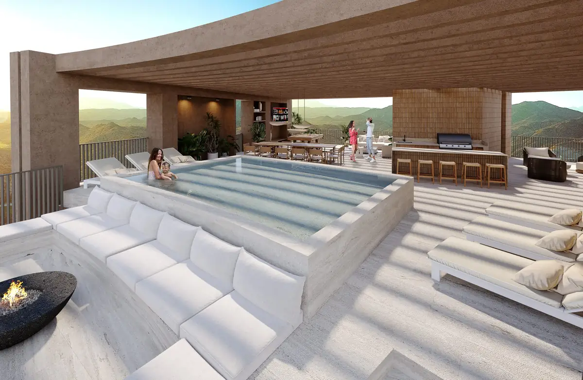 Penthouse private rooftop with plunge pool